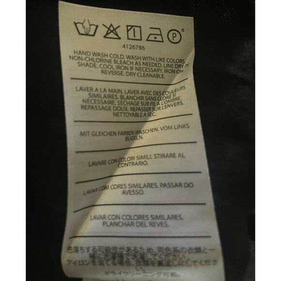 volcom black long sleeve Crinkle Gauze crochet sleeve waist dress Size M - Picture 7 of 7